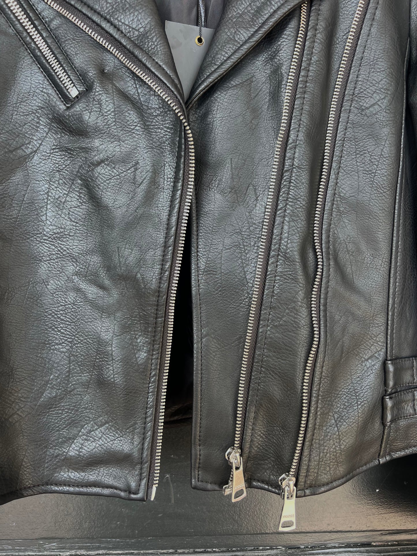 Studded Leather Jacket - SMALL
