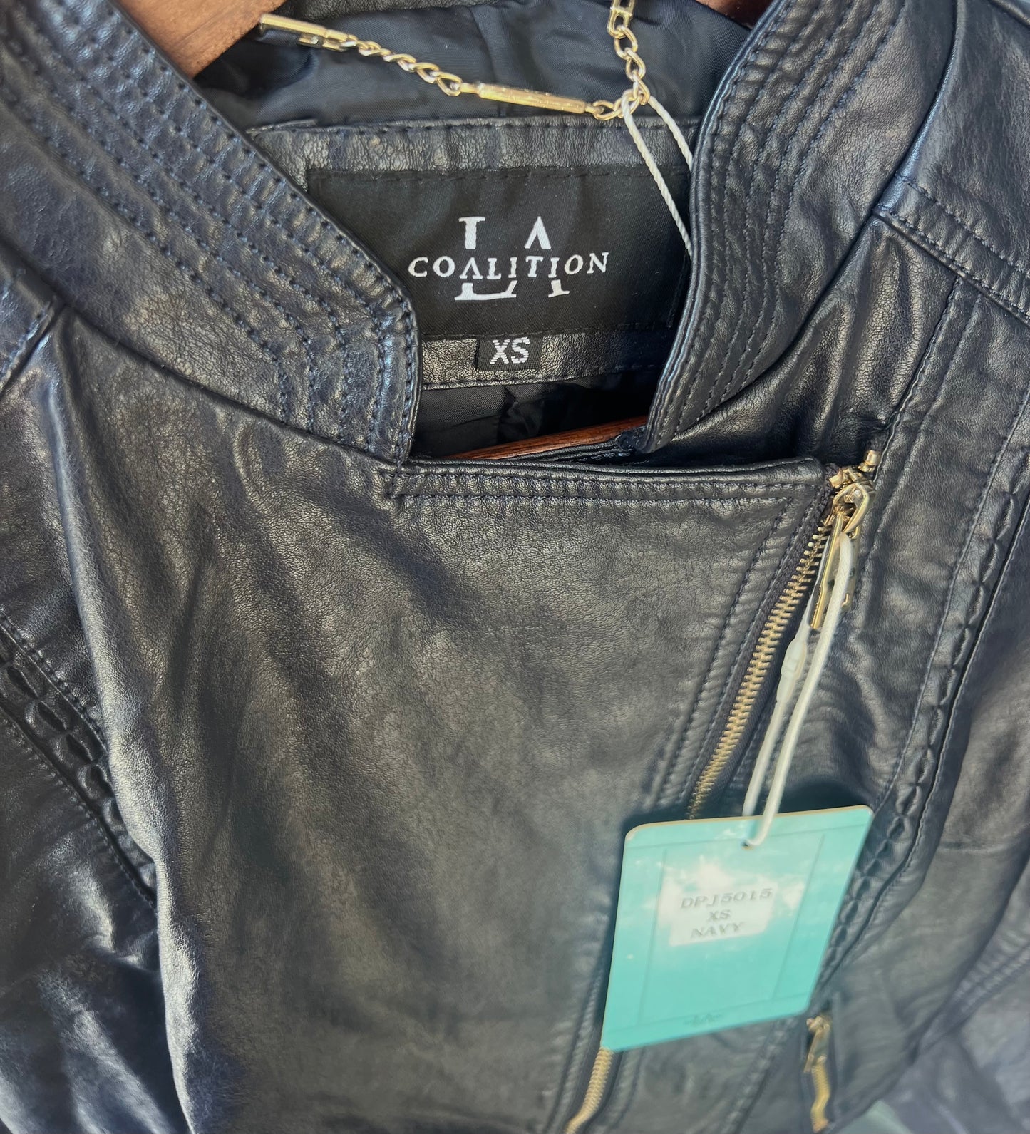 LA Coalition - Navy Leather - XSMALL