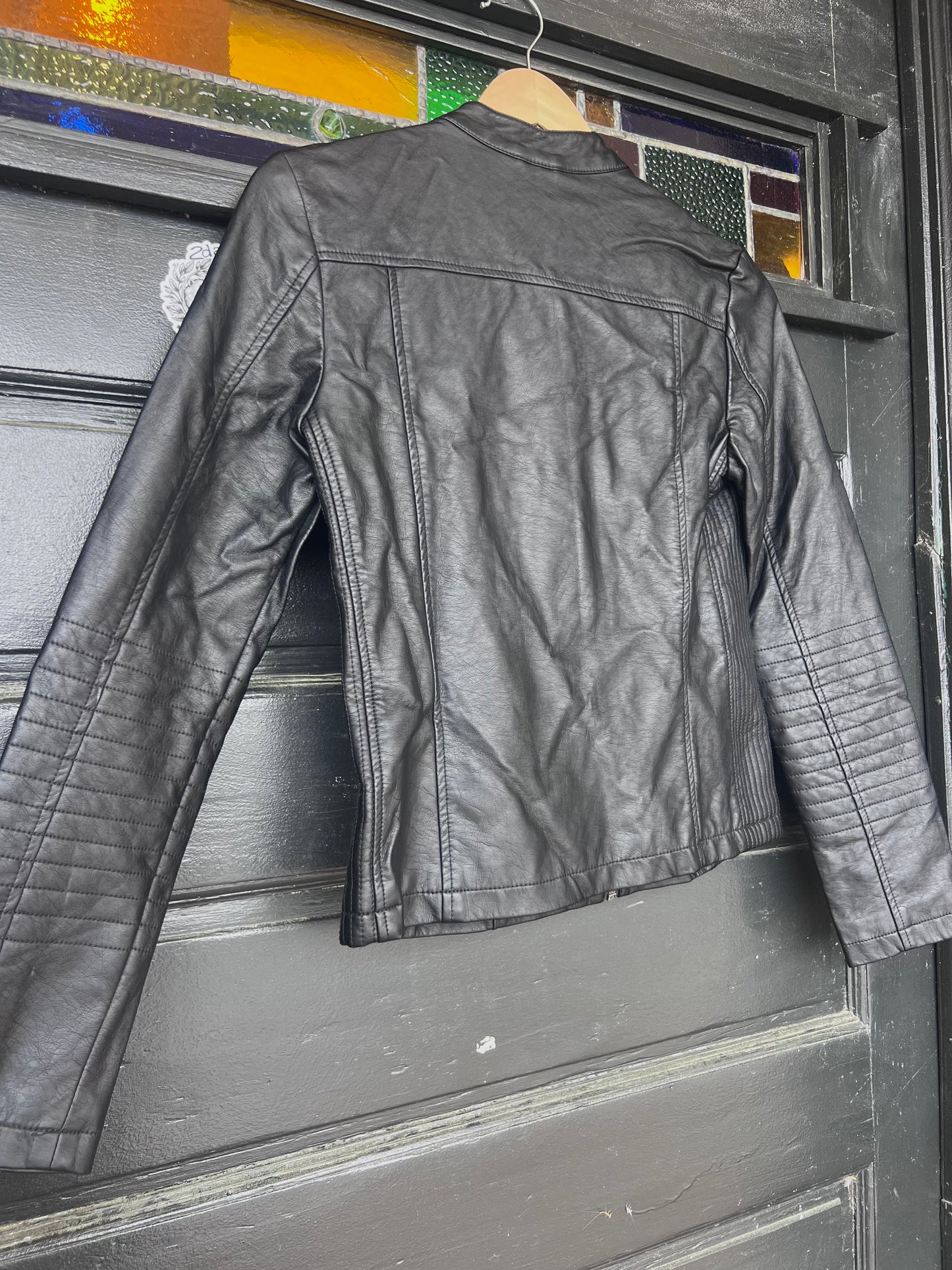 Cupcakes and Cashmere - Biker Black Leather - XSMALL