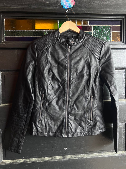 Cupcakes and Cashmere - Biker Black Leather - XSMALL