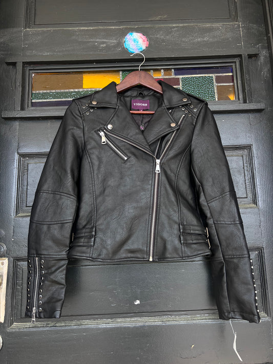 Studded Leather Jacket - MEDIUM