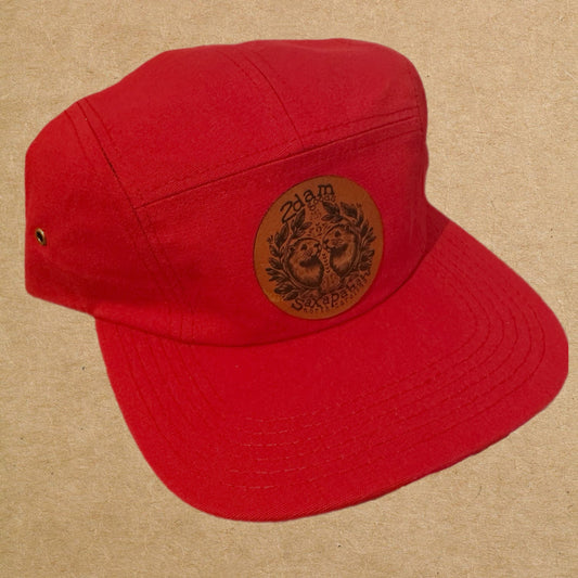 dam good burgundy five-panel hat