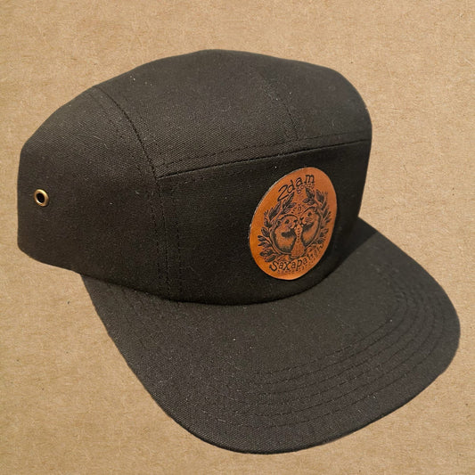 dam good black five-panel hat